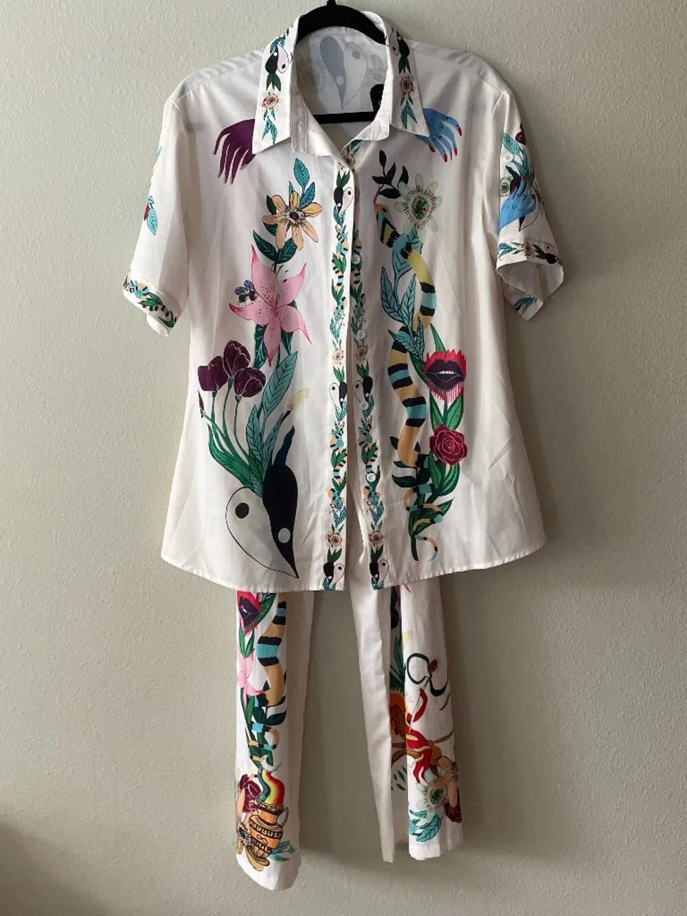 Maximalist artsy graphic two piece matching set - Picture 1 of 6